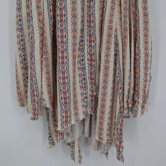 En Crème Maxi Dress Womens L Beige Boho Artsy Ethnic Gypsy Resort Beach Relaxed - Picture 10 of 16